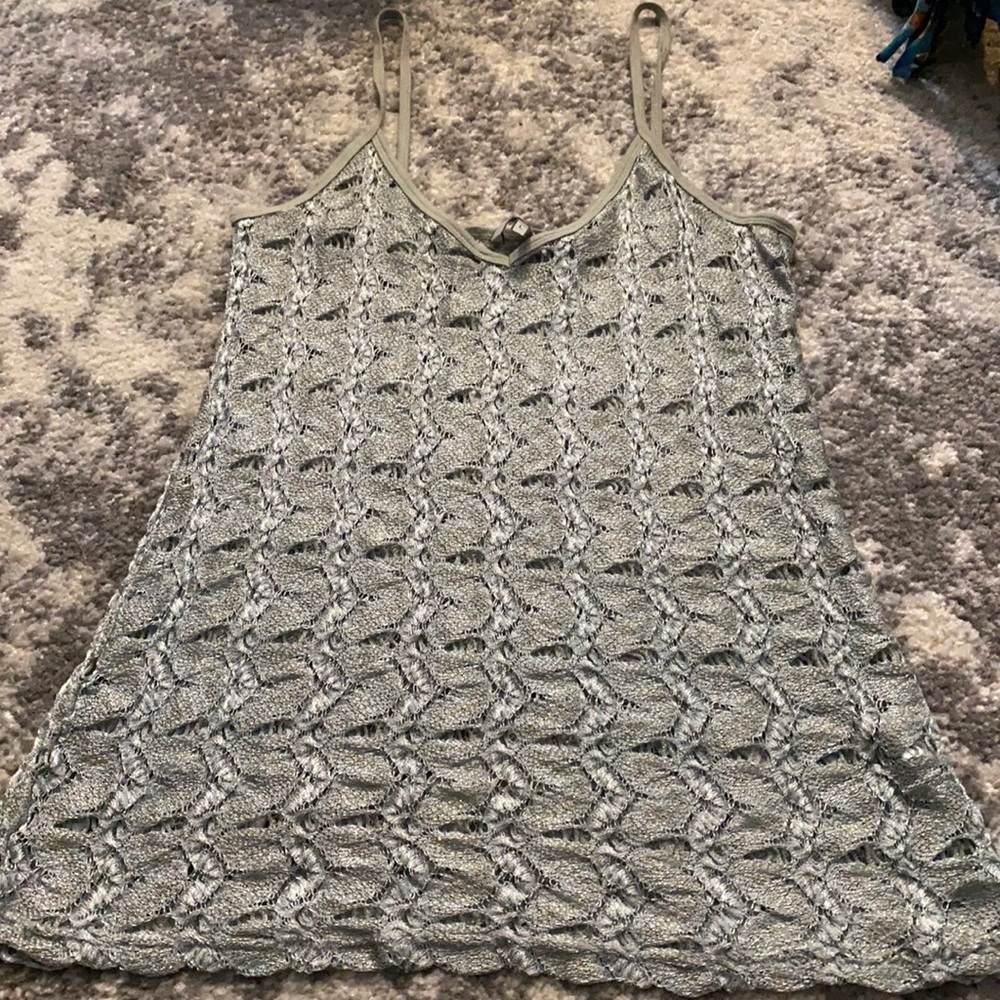 Sheer shimmery tank by BKE